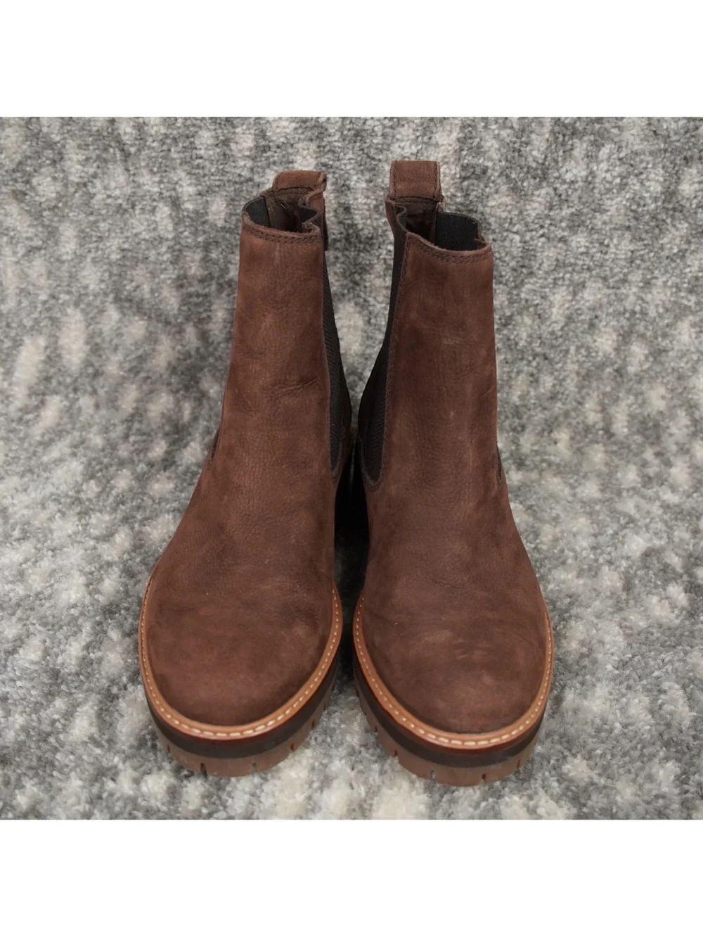 Timberland Courmayeur Valley Chelsea Boots Nubuck Leather Womens Sz 9 Brown NWT